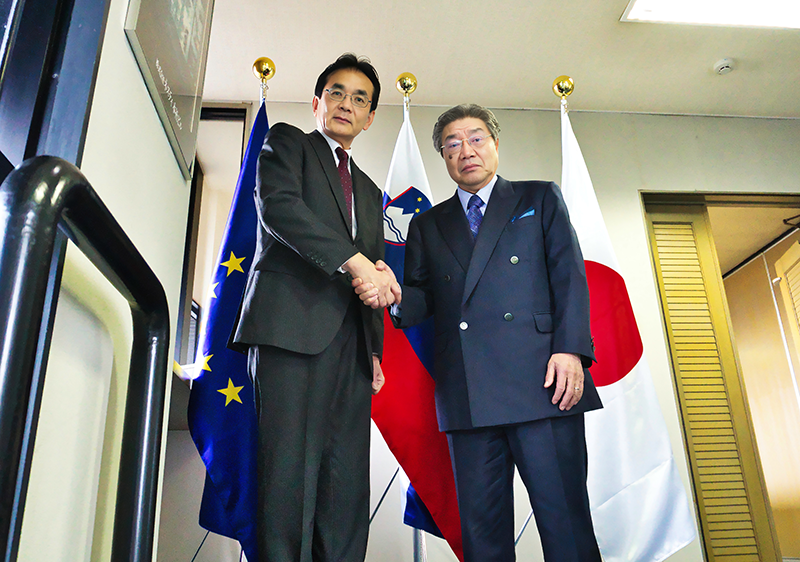 在スロベニア日本国大使館 特命全権大使 松島 浩道氏来社